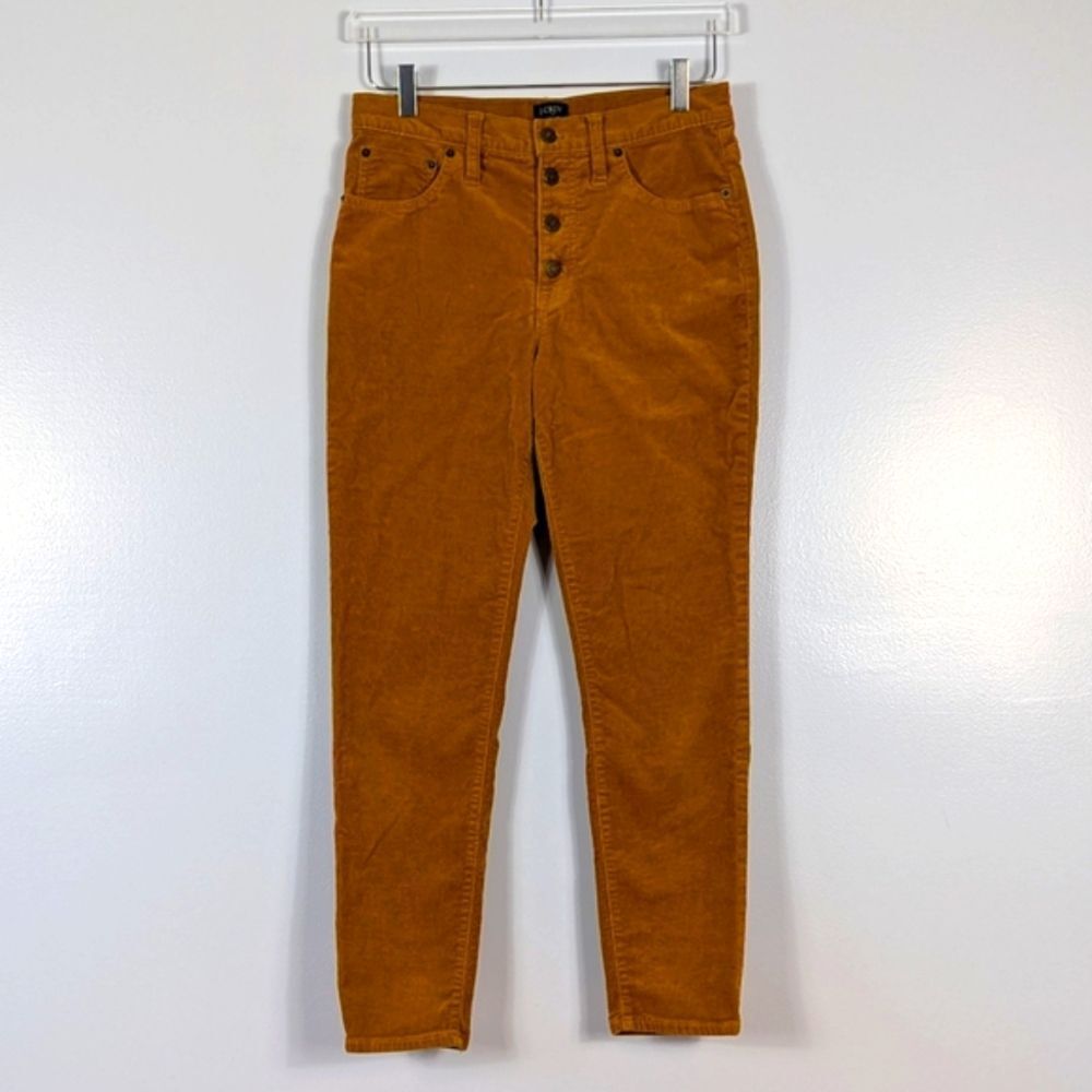 J. Crew Corduroy Ankle Pants Mustard Yellow High-Waisted 28